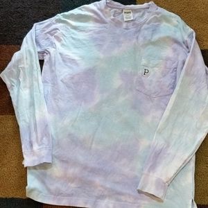 Victoria secret pink  tye dye long sleeve shirt 💐